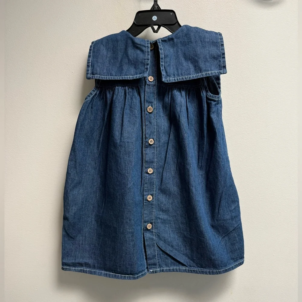 1+ in THE FAMILY Baby Dulia Denim Dress - Size 24 months - Picture 5 of 10